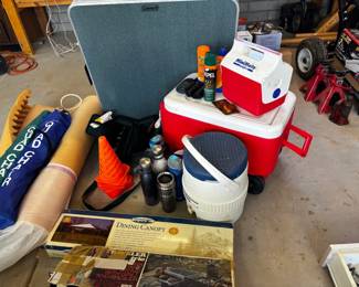 Camping Canopy, Coleman Table, Etc.