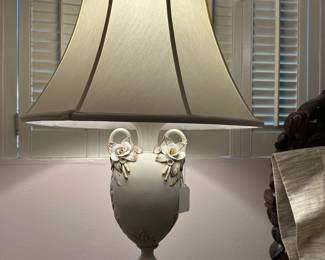 Ceramic floral lamps