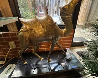 Large Brass Camel