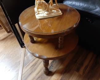 (27) 2 Tier Round Side Table 22" round x 24"H $49