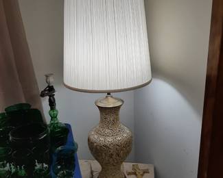 (21) Beige Asian Design Lamp 16"Wx40"H $55