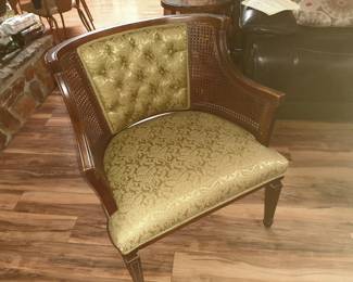 (28) Rattan Tufted Chair $45