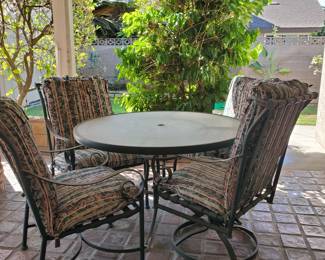 patio dining table & four chairs