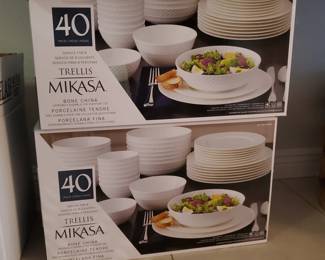 complete sets of matching china for 16