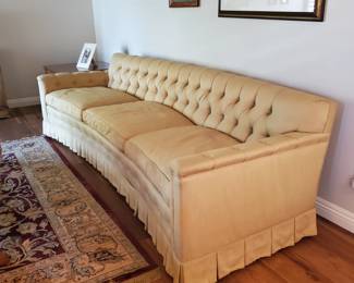 gold mid-century sofa