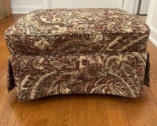 R8 - $20. Small Upholstered Stool. Measures 17" x 12" x 10" tall. 