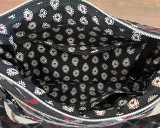 R48 - $50. Vera Bradley Performance Twill Triple Zipper Paris Plaid. 