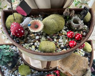 R13 - $50. 3 Tiered Fairy Garden Planter. 