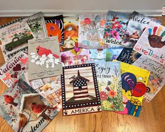 R38 - $35. LOT of 20 Holiday Garden Flags. 