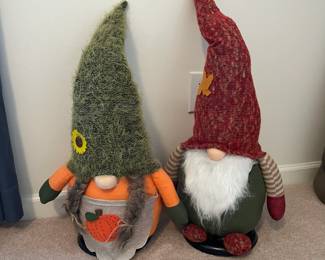R58 - $25. Livarno Home Tall Floor Gnomes. Measures 30" tall. 
