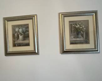 R69 - $25 - PAIR. Pair of Danhui Nai Framed Prints. Measures 15.75" x 17.75". 