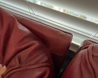 R7 - $425. Ethan Allen 3 Piece Leather Sectional. Measures 109" x 106". Does show wear on the leather but it's sturdy and no rips/holes etc. 
