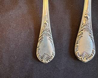 R77 - $325. Towle Stainless "Old Vienna" Flatware. Service for 16 + Serving Pieces. 