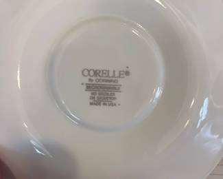 R10 - $225. Corelle by Corning “Holiday Magic” Christmas Tree Dishes
- 32 dinner plates (10.25”)
- 26 salad plates (7.25”)
- 18 saucers (6.25”)
- 9 large bowls (8.5”)
- 18 small bowls (7.25”)
- 4 serving platters (10”w x 12.25”l)
- 18 cups (3.5”t)