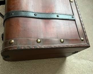 R50 - $50. Vintage Decorative Wooden Storage Trunks. Largest is 17" x 12.5" x 7.5". 
