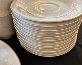 R11 - $225. Mikasa "Organza" Ivory China. Service for 12.