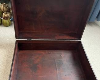 R50 - $50. Vintage Decorative Wooden Storage Trunks. Largest is 17" x 12.5" x 7.5". 