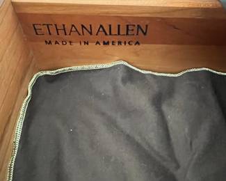 R9 - $550. Ethan Allen New Impressions Tall Buffet. Measures 64" long x 19" deep x 40.25" tall. Excellent Condition - only 1 very minor dent noted. 