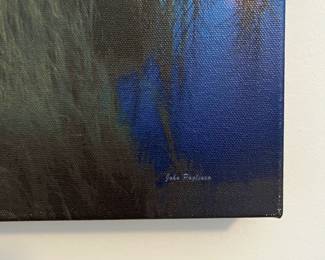 R68 - $25. Atlantic Beach Sunset Giclee on Canvas. John Pagliuca. Measures 20" x 16". 