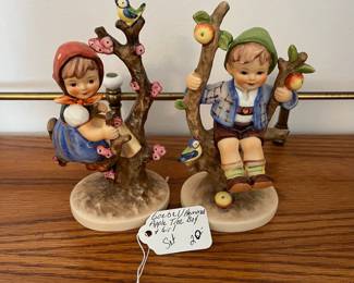 R71 - $20. Pair of Goebel/ Hummels. Apple Tree Boy & Girl. 