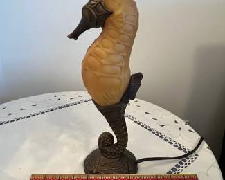 R67 - $20. Seahorse Lamp. Measures 4.25" wide x 13.25" tall. 