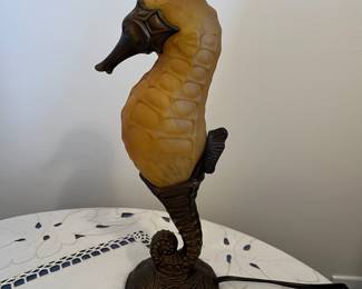 R67 - $20. Seahorse Lamp. Measures 4.25" wide x 13.25" tall. 