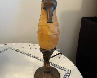 R67 - $20. Seahorse Lamp. Measures 4.25" wide x 13.25" tall. 