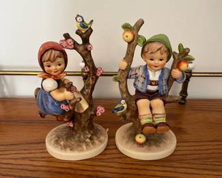 R71 - $20. Pair of Goebel/ Hummels. Apple Tree Boy & Girl. 