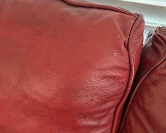 R7 - $425. Ethan Allen 3 Piece Leather Sectional. Measures 109" x 106". Does show wear on the leather but it's sturdy and no rips/holes etc. 
