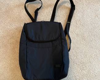R56 - $20. PacSafe RFID Backpack/Purse. Measures 11" x 3" x 12" tall.  Model citysafe 350 Gii. Excellent Condition. 