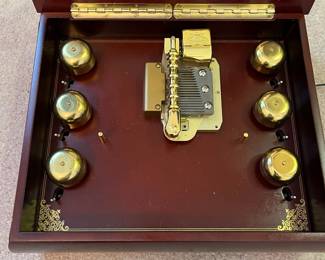 R63 - $55. Mr. Christmas Music Box with 32 "Records".  Includes power cord & works!