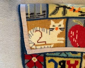 R46 - $30. Needlepoint. Measures approximately 2' x 3'. 