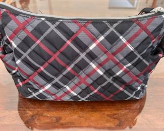 R48 - $50. Vera Bradley Performance Twill Triple Zipper Paris Plaid. 