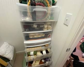 R59 - $40. Craft LOT #1 with Plastic Containers. 