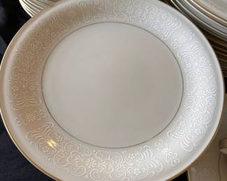 R11 - $225. Mikasa "Organza" Ivory China. Service for 12.