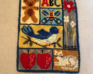 R46 - $30. Needlepoint. Measures approximately 2' x 3'. 