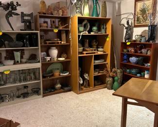 Pottery room  some signed