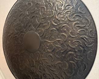 Home Decor. Wall Art. Circular bronze shieldlike art.
