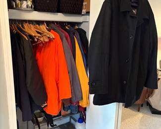 Many men's coats, gloves and hats available for sale. New with Tags men's coats, UAW jacket and more.