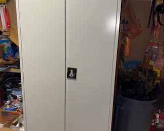 General Storage cabinet. Great for basement, garage or tool shed. Approximately 7 feet tall.