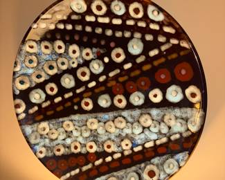 Glass plate wall art