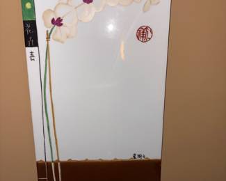 Home decor. Wall art. Floral. Orchid. Oriental theme.