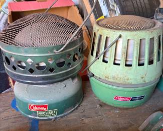 Vintage Coleman small kerosene heaters