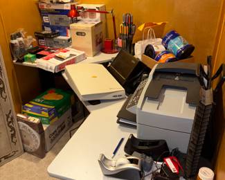 Printer, blank cds and other office equipment.