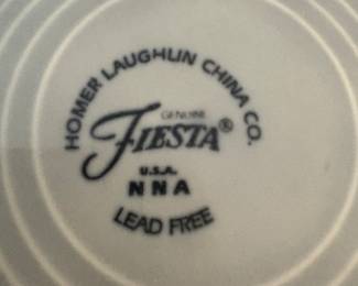 Whole set of Grey Fiesta plates and serving ware for sale.