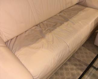 White leather couch. Excellent condition