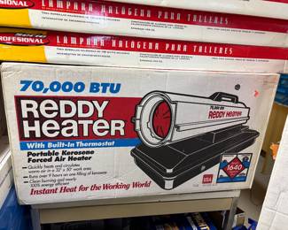 New in box Reddy Heater portable kerosene force air heater 70,000 btu.
