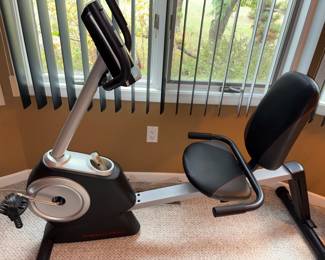 Stationary exercise bike.