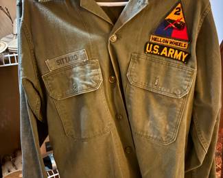 Vintage Vietnam Hell on Wheels Army shirt.