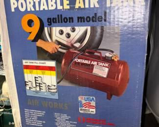 New in Box 9 gallon portable air tank